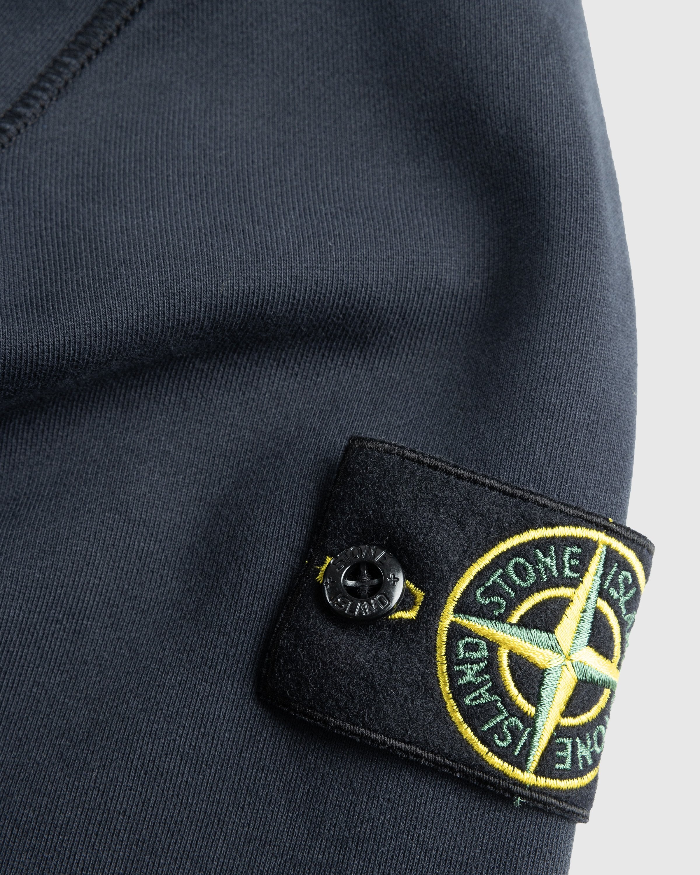 Stone Island Fleece Hoodie Navy Blue Highsnobiety Shop